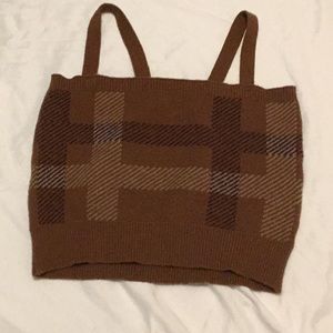 Brown aesthetic top with short straps